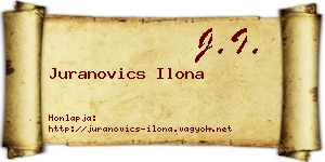 Juranovics Ilona névjegykártya