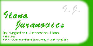 ilona juranovics business card